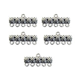 10 PIECES PACK' 5 LOOPS SPACER BAR CONNECTOR FINDING FOR JEWELLERY MAKING
