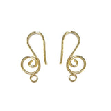 10 Pairs Pkg. Fancy Ear wire hook gold plated