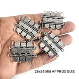 4 Pcs Pack in Size approx. 28x35mm Size Chandeliers Link Oxidized Charms beads
