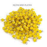 Loreal Charms for Jewelry making adornment Pack of 100/pcs Yellow Solid Opaque