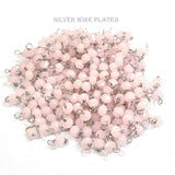 Loreal Charms for Jewelry making adornment Pack of 100/pcs Pink Solid Opaque