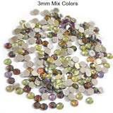 Crystal finish Rhinestones Mix Color Square Shape 4mm Size 1440 Pieces Pack