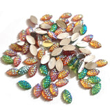 Boat shape glitter finish Rhinestones Mix Color Oval Shape 3x5mm Size 1440 Pieces Pack