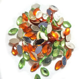 Crystal finish Rhinestones Mix Color Boat Shape 7x4mm Size 1440 Pieces Pack