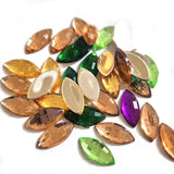 Crystal finish Rhinestones Mix Color Boat Shape 8x12mm Size 700 Pieces Pack