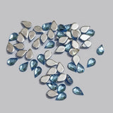 500 PCS. PKG. PACK DROP ACRYLIC CRYSTAL RHINESTONES IMITAION GEMS FOR COSTUME MAKING, FLAT BACK USED IN JEWELLERY ,HOBBY WORK ,NAIL ART ,CRAFT WORK ETC IN SIZE ABOUT 4X6 MILIMETER