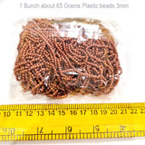 1 Bunch Plastic beads in 3 mm size