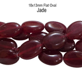 Per line Maroon red Jade Flat Oval size about 18x13mm, approx 22 beads