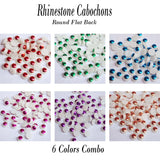 6 Color Combo Mix Round Rhinestones for Hobby and craft work