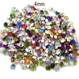 1500 PCS, Point Back ACRYLIC Mix RHINESTONES FOR JEWELRY, CRAFTS AND NAIL ART WORK in Size about 4mm