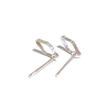 5 Pairs Ear Stud Tops Silver plated  Plated quality earring making