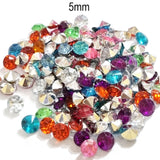1000 PCS, Point Back ACRYLIC Mix RHINESTONES FOR JEWELRY, CRAFTS AND NAIL ART WORK in Size about 5mm