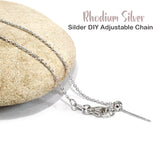 1 PIECE PACK' ADJUSTABLE SLIDER CHAIN 1.1 MM APPROX SIZE' RHODIUM SILVER POLISHED
