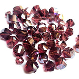 100 Pcs Pkg. Helix Cut Purple Shade color, size encluded 8mm and 10mm