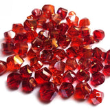 100 Pcs Pkg. Helix Cut Red Shade color, size encluded 8mm and 10mm