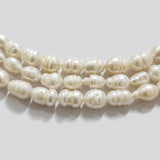 Freshwater Real Pearl Sold Per line in size Approximately 7~10mm and length about  14 Inches Long