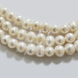 Freshwater Real Pearl Sold Per line in size Approximately 8~9mm and length about  15 Inches Long