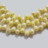 Freshwater Real Pearl Sold Per line in size Approximately 6~9mm and length about  15 Inches Long