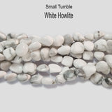 White Howlite  6~9mm Small Tumble Approx 55 Beads