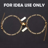 1 PIECE PACK' HEART SHAPE STRONG MAGNETIC CLASPS GOLD POLISHED' FIT BRACELET END CLASP CONNECTOR DIY FRIEND COUPLE BANGLE BRACELET JEWELRY MAKING