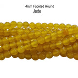 4MM ROUND FACETED AUTHENTIC ONYX BEADS FOR JEWELLERY MAKING ABOUT 15" LINE, APPROX 90~95 BEADS