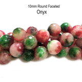 10MM NATURAL ROUND Onyx AGATE BEADS SEMI PRECIOUS GEMSTONE BEADS FOR JEWELRY MAKING STRAND 15 INCH (36-37PCS)