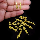 10 PIECES PACK' GOLD OXIDIZED' 22x6 MM APPROX SIZE' KOLHAPURI BEADS CHARMS
