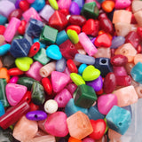 40 PIECES PACK' BIG SIZE 6-14 MM' ASSORTMENT MIX PACK OF SUPER FINE QUALITY FANCY ACRYLIC BEADS
