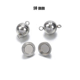 1 PIECE PACK' 10 MM ROUND MAGNETIC CLASP USED IN DIY JEWELLERY MAKING