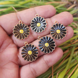 4 PIECES PACK' 20 MM' RESIN FLOWER CHARMS