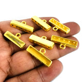 6 PIECES PACK' 5 HOLES' 24 MM LONG' BRIGHT GOLD SPACER BAR CONNECTORS
