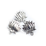 5 PAIR PACK' (10 PIECES) 19x16 MM APPROX' SILVER OXIDIZED EARRING STUD TOPS FOR DIY EARRING MAKING