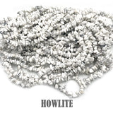 GENUINE NATURAL HOWLITE 'GRADE AA PEBBLE CHIPS' 290-296 PIECES' 4-6 MM SIZE' ABOUT 30-32 INCHES