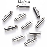 20 PCS, SLIDER CLASP FOR BEAD LOOMS, SLIDE TUBE END BAR FINDING FOR SEED BEAD & CHAINS JEWELRY MAKING AND BEADING