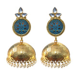 FESTIVE COLLECTION' HANDMADE KUNDAN EARRINGS SOLD BY PER PAIR PACK' BIG SIZE 60-65 MM