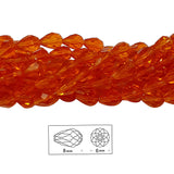8x6 MM, CRYSTAL DROP 8X12MM LARGER SIZE SOLD PER STRAND, ABOUT 70-72 BEADS