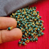 200 Pcs Loreal charms, Round green, double loop jewelry adornment