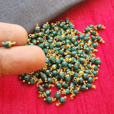 200 Pcs Loreal charms faceted green round, size 4mm jewelry adornments