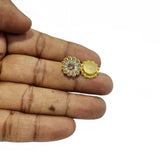 20 Pcs Pkg. Kundan Beads multi hole with LCD rhinestone Size about 14mm