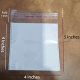 4x5 INCHES' SELF LOCK WHITE BASE POLY BAG SOLD BY 50 PIECES PACK
