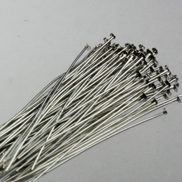35mm Long JEWELRY MAKING FINDINGS HEAD PINS FLAT STAINESS STEEL MATERI Madeinindia Beads