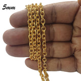3 Meters Gold plated chain for jewelry making size approx 5mm