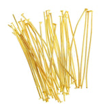 50/grams Pkg. 50mm long gold plated head pin jewelry making findings