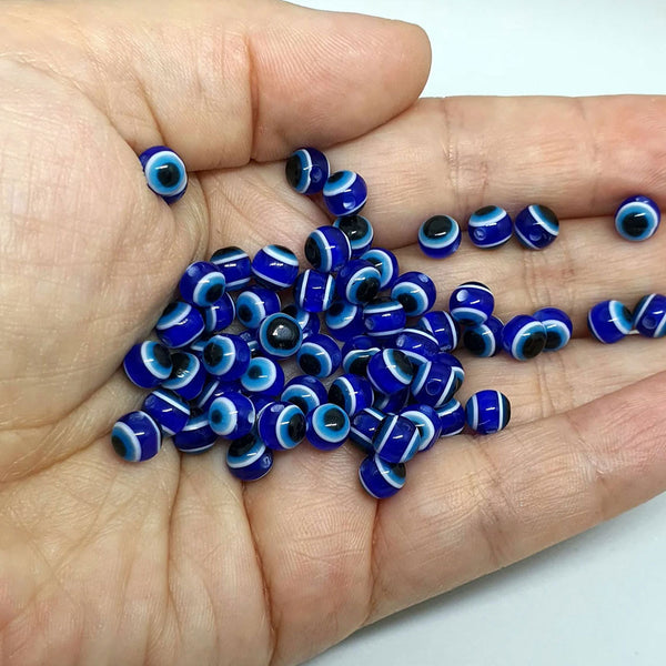 25 PCS PACK 6MM SMALL SIZE EVIL EYE BEADS – Madeinindia Beads