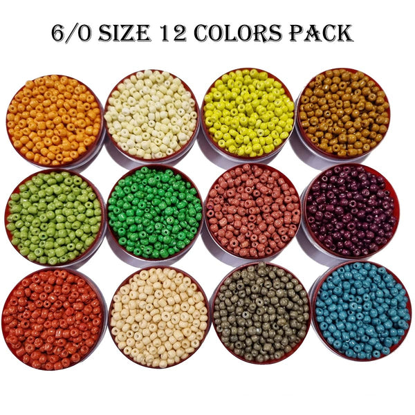 4mm Seed beads 6/0 - Mix Metallic x20g - Perles & Co