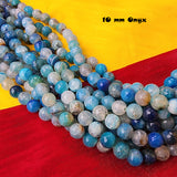 10 MM ROUND FACETED AUTHENTIC ONYX BEADS FOR JEWELLERY MAKING ABOUT 15" LINE, APPROX 34~37 BEADS