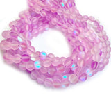 6mm Round , MYSTIC AURA QUARTZ BEADS, MATTE HOLOGRAPHIC BEADS, SOLD PER LINE ABOUT 60 BEADS