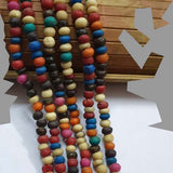 Bone Beads Natural Dyed Antiqued Sold Per Line/Strand, Approx 94Beads in a line, Size About7mm Round Mix color natural dyed
