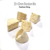 4/Pcs Lot Handmade Bone Beads for Jewelry making Size About Ring Mix