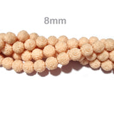 10/Pcs Pkg. Resin Stone Flower Ceramic Jade touch Carved Beads for jewelry Making in 8mm round size